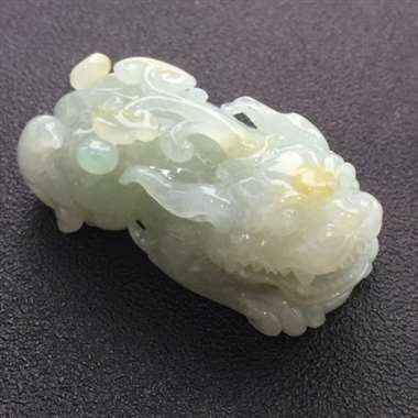 冰种带黄翡貔貅 冰种带黄翡貔貅