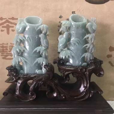 新老种翡翠，精美雕刻，工细料子杠杠滴