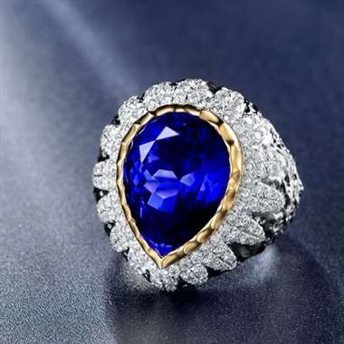 18k镶嵌,主石15.35ct,配钻2.09ct,手寸18# 18k镶嵌,主石15.35ct,配钻2.09ct,手寸18#