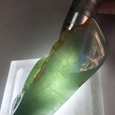 JRM30  173克糯冰蓝水，种已化开，做货漂亮，尺寸：107*37*33mm