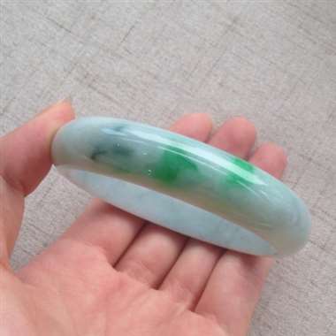 冰阳绿正装手镯，完美