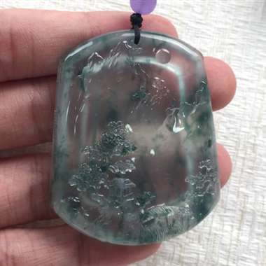 飘蓝花山水，种水好，起胶感