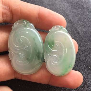 冰种飘花如意挂件 可单出 清爽干净 水润细腻