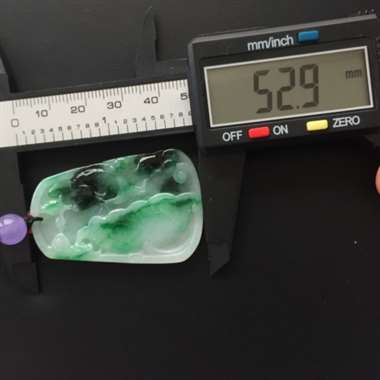 冰种飘绿年年有余挂件