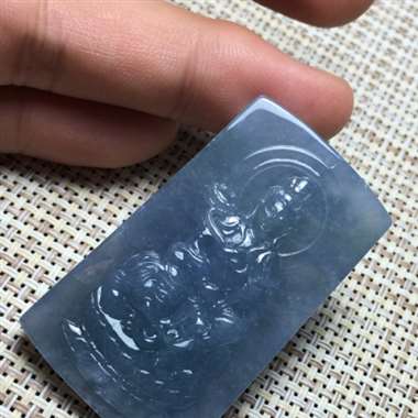 紫罗兰观音 种老水润 雕工精细 完美无裂 外形方正 美观