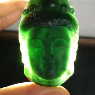 冰种墨翠蓝水观音 