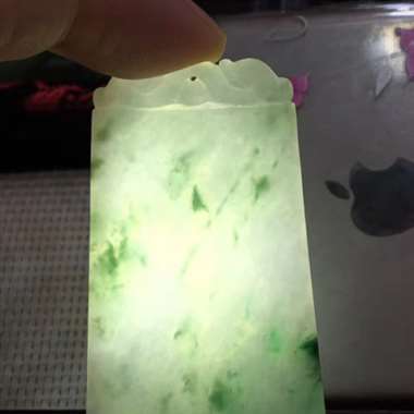 平安无事牌2，飘绿花，大自然的山水画，大件，细腻，完美，简约大方，值得拥有，特惠价，超值，推荐