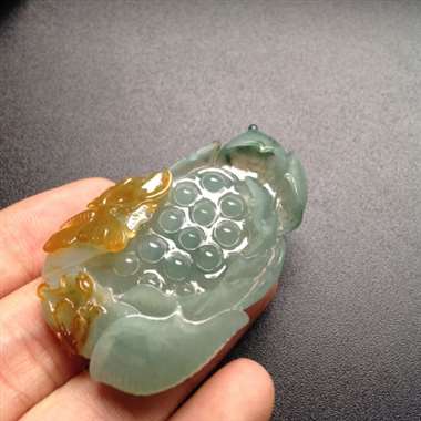 巧雕双彩一品清廉 尺寸52-33-8毫米