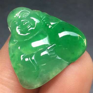满色布袋佛，尺寸:20*19.7*4.4mm,完美，种色兼佳，颜色阳，细腻起光，质量杠杠滴。H17