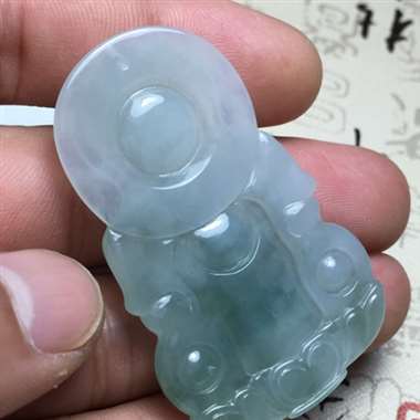 糯种飘蓝花正装观音 肉质细腻清爽 种水足 完美无裂 实物更美