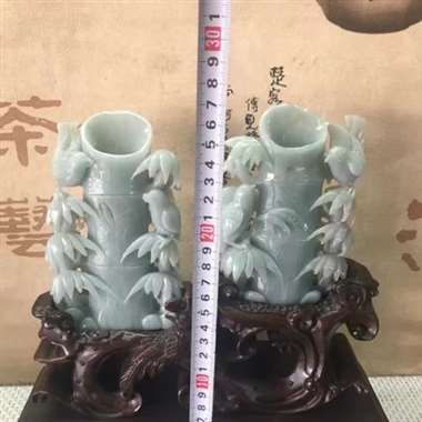 新老种翡翠，精美雕刻，工细料子杠杠滴