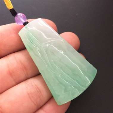 冰种飘绿节节高升挂件