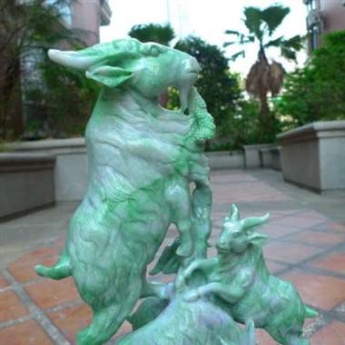 翡翠a货五羊献瑞摆件 长：280mm 宽：200mm 厚：122mm