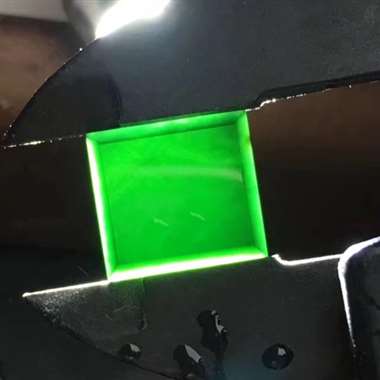 冰种墨翠方戒面 