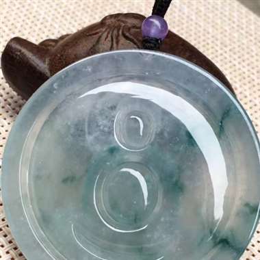 1老坑高冰种飘花《大曰如来佛祖》，冰透完美起光色靓大件