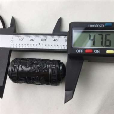 糯种完美墨翠龙转乾坤四合一挂件，造型新颖，独具特色，黑度够黑，尺寸：47.6-21.5