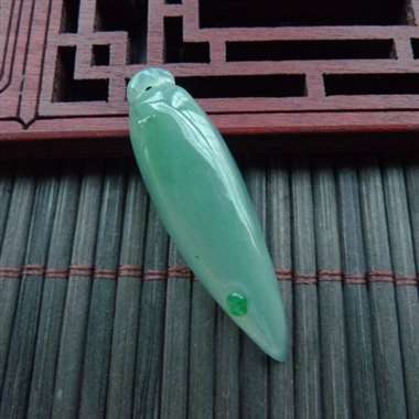 11412完美好种满色福瓜吊坠 尺寸30.8-5.2-4.4mm有种有色 特色迷人 精雕细琢 性价