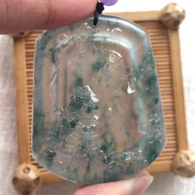 飘蓝花山水，种水好，起胶感